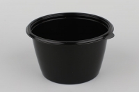 Контейнер суповой без крыш. круглый ПП К-144, 500мл D=144мм Выс:59мм цвет Черный СТП (х50/300)