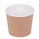 Контейнер бумажный круглый для супа без крыш. 300мл D=100мм Выс:65мм Round Bowl цвет Крафт OSQ (х450)
