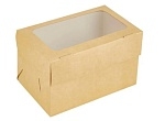 Коробка для маффинов 160х100х100мм MUF 2 цвет Крафт DoECO (х25/200)