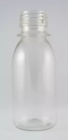 Бутылка ПЭТ 0,10 л., прозрачная круглая, с колпачком, 28 мм, 600 шт/упак