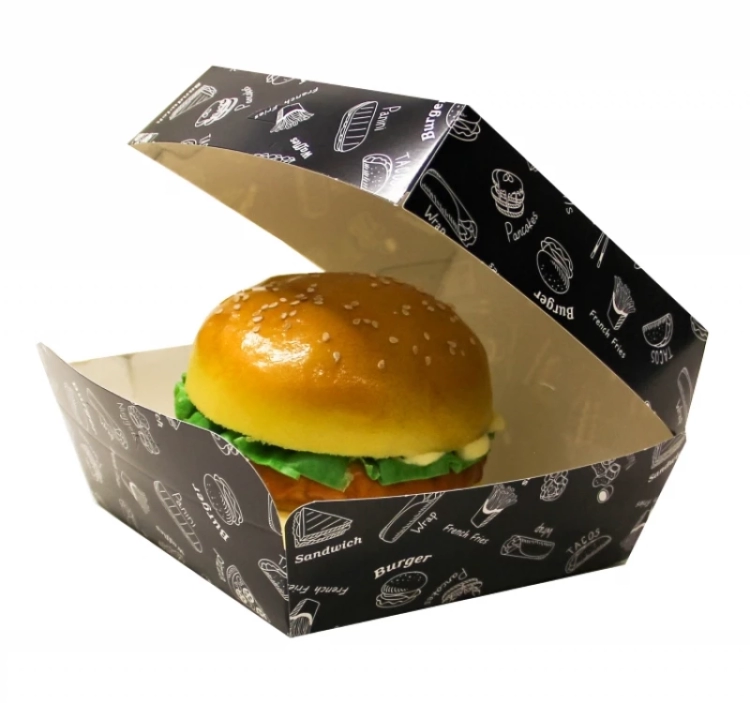 Коробка для гамбургера Complement Black 120х120х105мм (х80/320) Коробка для гамбургера Complement Black 120х120х105мм (х80/320)