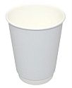 Стакан бумажный 2сл. DW12, 300/355мл цвет Белый Для горячих напитков (х25/500)
