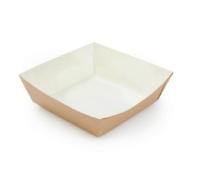 Лоток 139x139x42 бумажный жиростойкий ECO TRAY 550 (х300) Россия