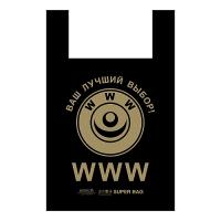 Пакет ПЭ типа "майка" 42+20х64см (27) "WWW" Арт (х50/750)