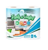 Полотенце двухслойное "Семья и Комфорт" 2 рул Россия [упаковка]