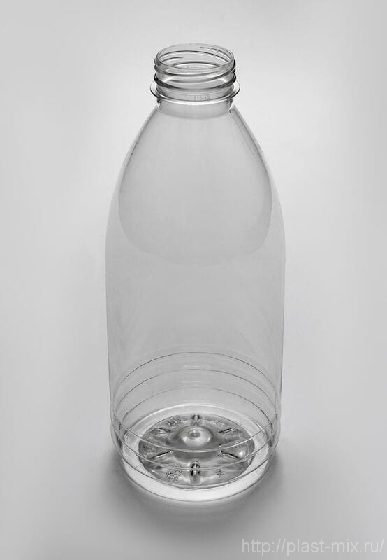 Бутылка ПЭТ 1,0л D=38мм прозрачная с нижними ребрами (х77) Россия Бутылка ПЭТ 1,0л D=38мм прозрачная с нижними ребрами