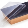 Крышка для бумажного контейнера 200х120х20мм OneClick Lid 800/20 для 800 мл Высокая цвет прозр. (х300) - Крышка для бумажного контейнера 200х120х20мм OneClick Lid 800/20 для 800 мл Высокая цвет прозр. (х300)