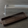 Упаковка Kopoбкa для пирожного "Эклер" (дно коричневое) 170х66х56 (комплект)  - Упаковка Kopoбкa для пирожного "Эклер" (дно коричневое) 170х66х56 (комплект) 