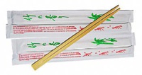 Палочки для еды 24см бамбук (30уп х 100пар) (в индивид. бум. упаковке) Китай