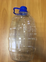Бутылка ПЭТ 3,0л прозрачная с ручкой и крышкой(х35)