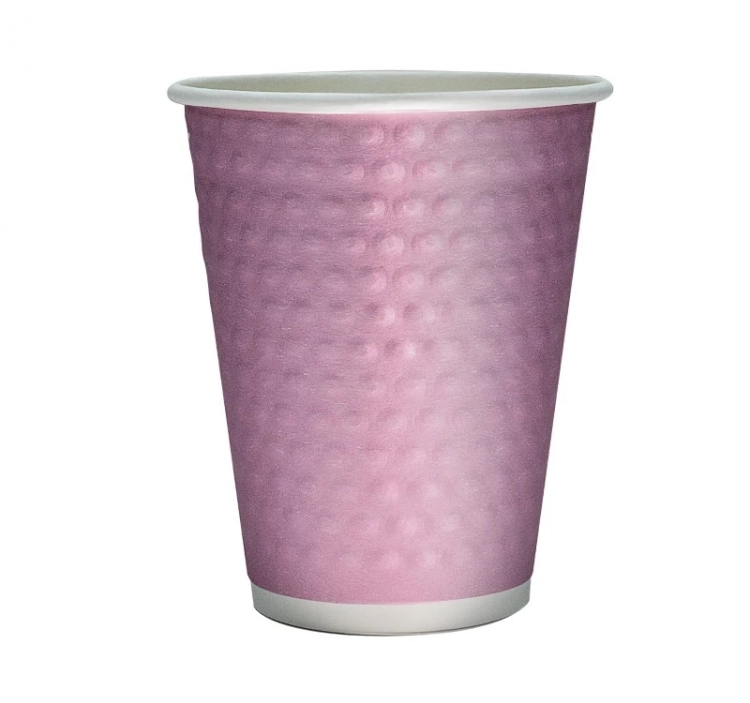 Стакан бумажный 2сл 300 (430)мл d=90мм для горячего Розовый с когревом Bubbles Стакан бумажный 2сл 300 (430)мл d=90мм для горячего Розовый с когревом Bubbles