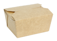 Контейнер 600мл бумажный Fold Box, 130х110х65мм, Крафт (х400)