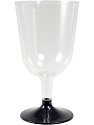 Бокал для вина с черной съемной низкой ножкой 1011 цвет прозр. 200мл ВЗЛП (х6/324)
