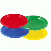Набор тарелок D-170 цветная (6шт) (*150) Росси