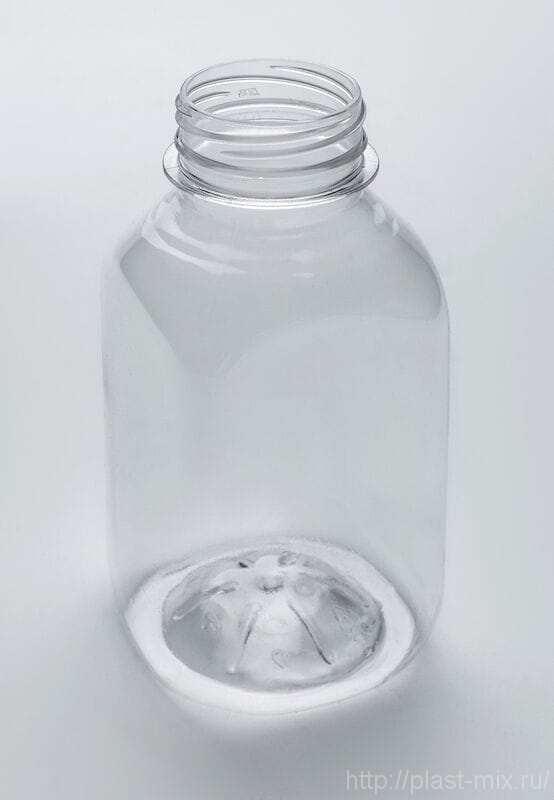 Бутылка ПЭТ 0,3л Д=38мм квадратная прозрачная (х250)Россия  Бутылка ПЭТ 0,3л Д=38мм квадратная прозрачная (х250)