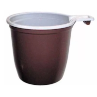 Чашка кофейная, 0,2л,  коричн/бел., ПП, "МОПС", (х2000)