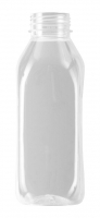Бутылка ПЭТ 1,0л Д=38мм квадр.гладкая прозрачная (х77) Россия