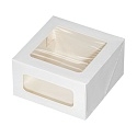 Коробка картонная для торта 180х180х100мм Cake Window White С окном цвет Белый OSQ (х135)