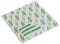 Салфетки влажные в индивидуальной упаковке - (Зеленый чай) Россия 