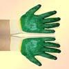 Перчатки ХБ с ПВХ пара (арт ко) ("двойной облив" зеленые) Россия