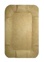 13х20 Тарелка картон., ламинир., верх крафт (цветное дно)Т (х1000) Россия