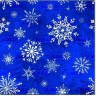 Салфетки 33х33см 20 листов 3-слойные (Снежинки НГ) -  снежинки синие_m.jpg