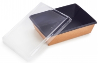 Крышка для бумажного контейнера 200х150мм OneClick Lid 1000/0 для 1000 мл Низкая цвет прозр. (х300)