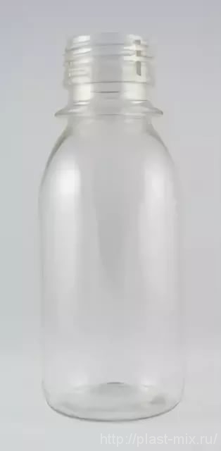 Бутылка ПЭТ 0,10 л., прозрачная круглая, с колпачком, 28 мм, 600 шт/упак Бутылка ПЭТ 100мл Д=28мм (х400) (прозрачная) с крышкой 