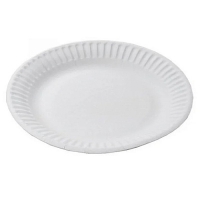 Тарелка бумажная d=230мм Snack Plate, белая с биоламинацией (х500)