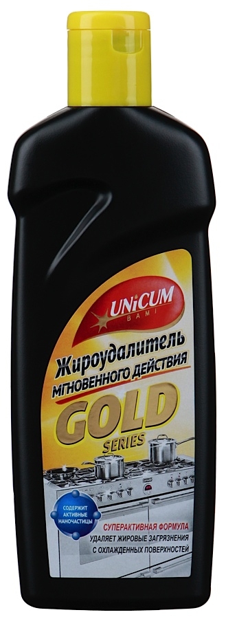 (Уникум) Супер крем жироудалитель &quot;Gold&quot; 430гр/380мл (х20) (Для удаления жиров с плит, кастрюль, сковород) Россия 