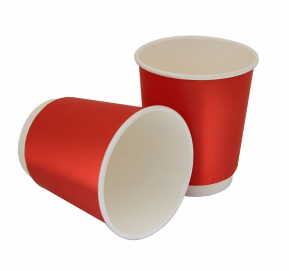 Стакан бумажный 2сл 250мл d=80мм Красный лак для горячего(х600) Стакан бумажный 2сл 250мл d=80мм Красный лак для горячего